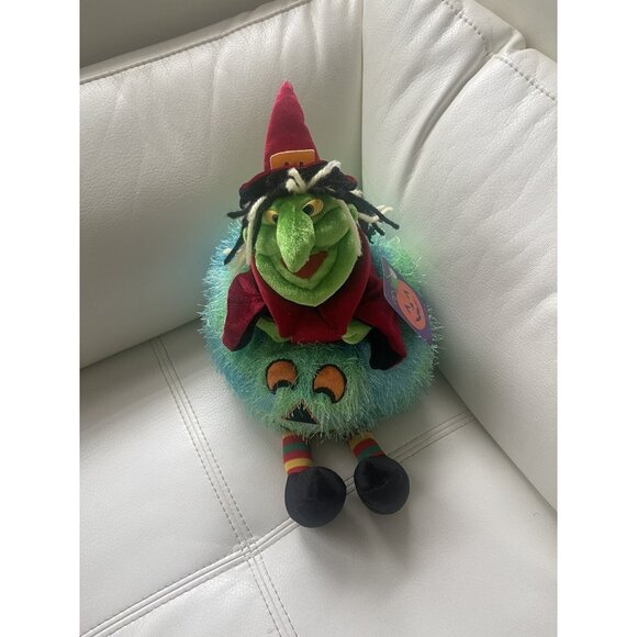 Y2K Collectable Discontinued Meijer Halloween Witch & Pumpkin Plush By Caltoy 03 - Picture 1 of 16
